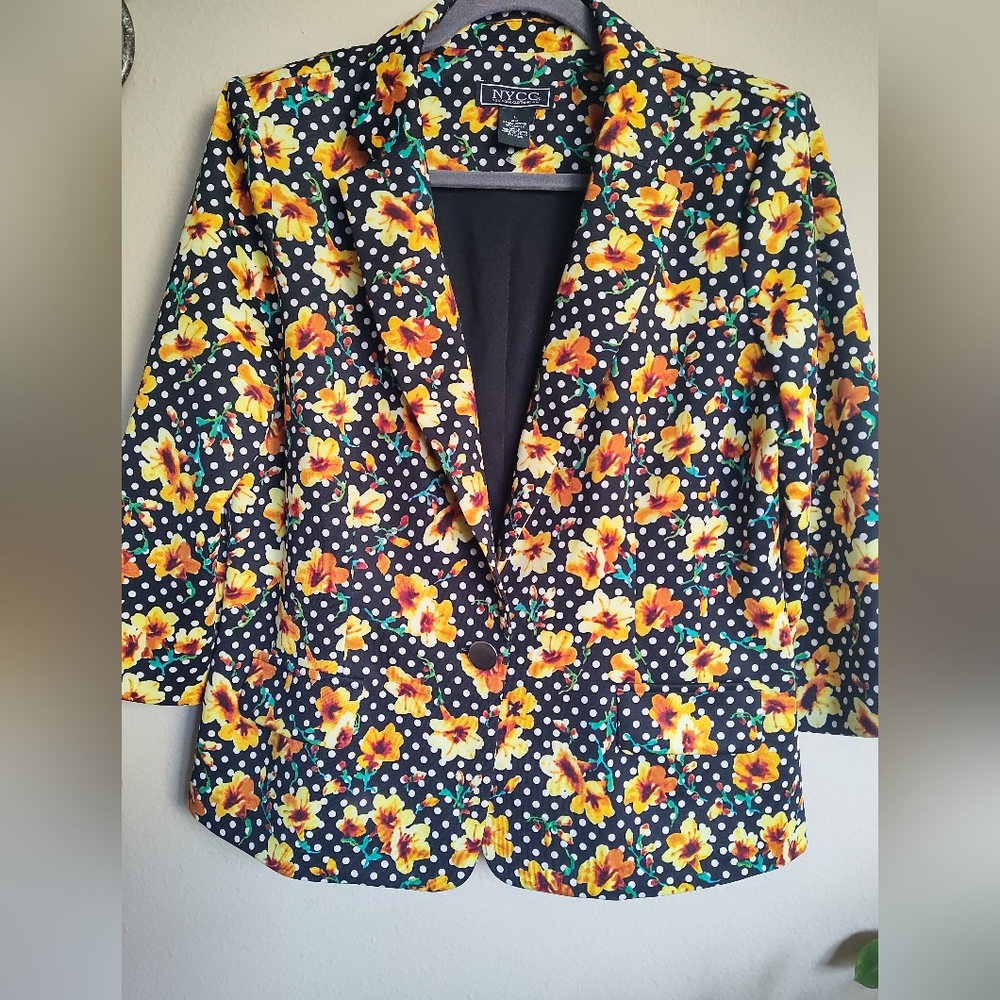NYCC Floral Print Blazer Size L